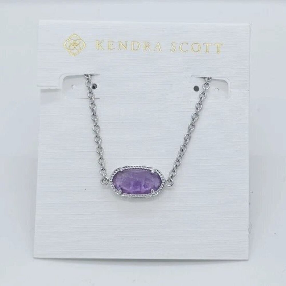 Kendra Scott Elaina Silver Adjustable Chain Bracelet In Purple Drusy
